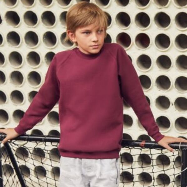 Fruit of the Loom Kids Classic Raglan Sweatshirt Thumbnail